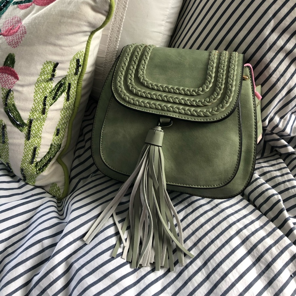 Vegan crossbody bag in sea foam green NWT